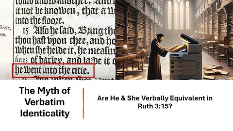 2) The Myth Of Verbatim Identicality: Are He & She Verbally Equivalent in Ruth 3:15?