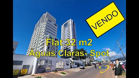 Flat à venda- 32m2 -Águas Claras #flat #brasilia #df #kitnet #apartamento #aguasclaras #receba #ypp