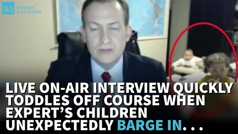 Live On-Air Interview Toddles Off Course, When Expert’s Children Unexpectedly Barge In