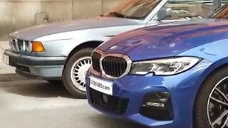 G20 BMW 330i vs E32 735i. LARGER than 7-series? :O SLOW MOTION