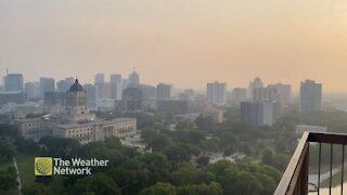 Haze and smog over Winnipeg as hot streak continues