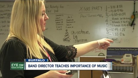 She's one of five band teachers worldwide to receive a special honor. And she teaches in Buffalo.