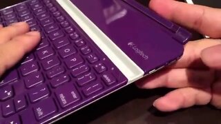 Logitech Ultrathin Purple Bluetooth Keyboard Cover for iPad Mini