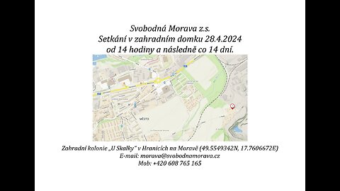 Svobodná Morava - Setkání v zahradním domku 28.4.2024, 1. díl