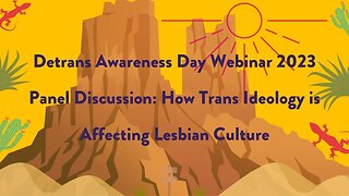 Detrans Awareness Day 2023: Panel Discussion - How Trans Ideology is Affecting Lesbian Culture