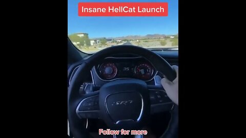 Insane Hell Cat launch control! Follow for part 2! #cars #ItStartsOnTikTok #supercarsclub