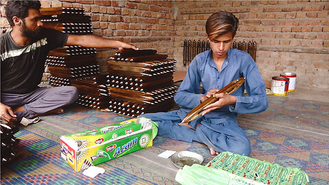 An Amazing Production Of Unique Wood Turning Process Hand made Loom shuttle Mass Production