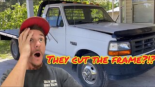 THEY CUT HIS TRUCKS FRAME!