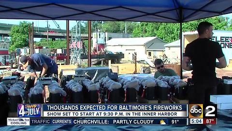 Thousands expected for Baltimore's fireworks display on July 4th