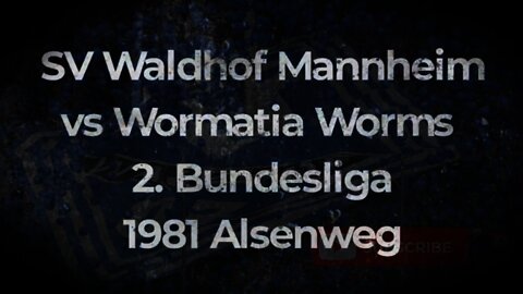 SV Waldhof Mannheim vs Wormatia Worms 2.Bundesliga 1981 Alsenweg