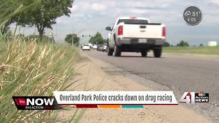 Police work to stop drag racers in Overland Park
