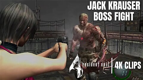 Ada Wong Versus Jack Krauser Boss Fight | Resident Evil 4 | 4K Clips