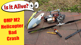 OMP M2 Direct Drive RC Helicopter Bad Crash