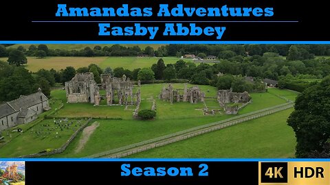 Stunning remains of Easby Abbey with drone footage in 4k - connected with Richmond Castle
