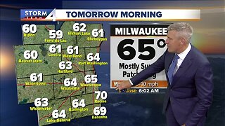Warm front brings slightly stickier weather