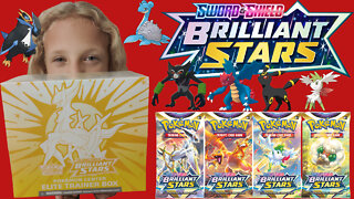 Brilliant Stars Pokémon Center Elite Trainer Box Opening Pokémon cards!