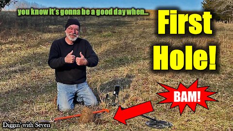 You Know it’s a GOOD DAY when you dig the FIRST HOLE & BAM! – METAL DETECTING – Episode 299