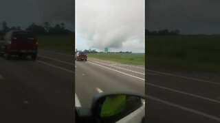 Tornado on the ground.