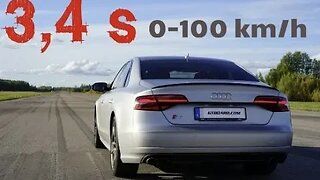 Exterior view 0-100 km/h Audi S8 Plus and driver impressions!