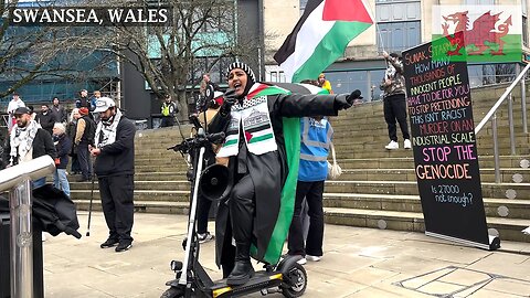 Speech 2 Pro-PS Protesters, Swansea March for Palestine