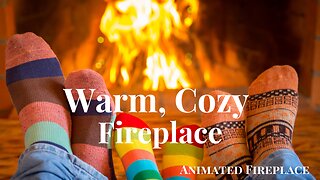 Warm and Cozy Fireplace | Animated | Stone Fireplace | Sleep Relax Focus