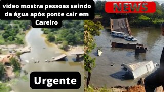 Amazonas pessoas saindo da água após ponte cair em Careiro { VÍDEO }