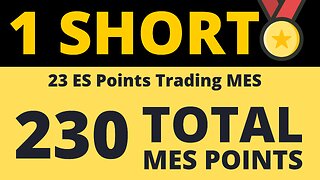 1 Short. 23 ES Points With MES Contracts.