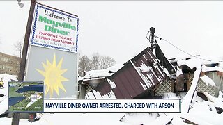 Owner of Mayville Diner arrested, charged with arson after massive fire