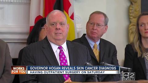 Governor Hogan reveals skin cancer diagnosis