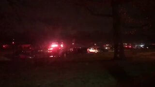 Fire Trucks and Ambulances outside from last Wednesday night February 16th 2022