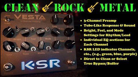 KSR Amps' Cab VESTA Preamp - Bold & Cutting