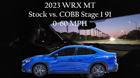 2023 Subaru WRX 0-60 MPH Launch - Stock vs COBB Stage 1 91 Tuning