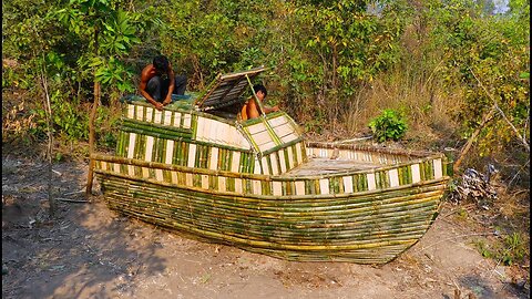 Build Boat House Using Bamboo