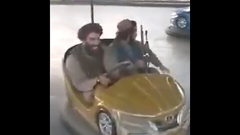 Taliban enjoy bumper car ride