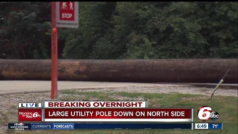 Traffic on 96th, Monon blocked by downed pole