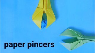 How to make origami pincers/origami pliers EASY