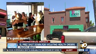 El Prez bar in Pacific Beach shut down for violating county health orders