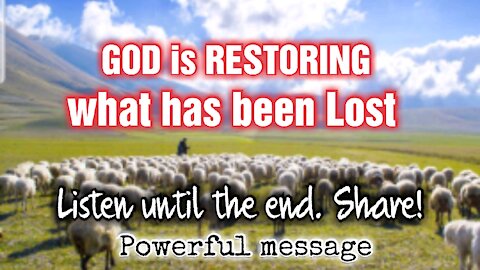 GOD is RESTORING what has been Lost! GOD is The GREAT I AM! #Share #restoration #miracles #GOD