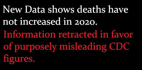 Total Deaths have not increased in 2020. Lives are being ruined on a lie.