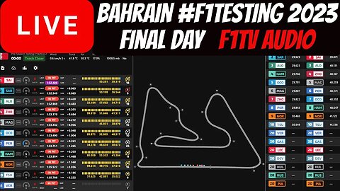 Live Bahrain #f1testing 2023 final Day | f1tv audio | Live Timing and GPS Map