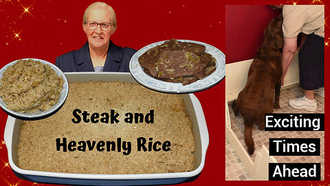 Delicious Oven-Baked Steak and Heavenly Rice, Getting Ready for Puppies, Inspirational Thought