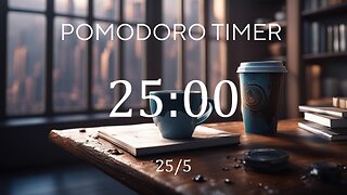 25/5 Pomodoro Technique✨ Jazz music + Frequency for Relaxing, Studying and Working ✨