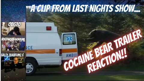 Cocaine Bear Trailer Reaction from last night's livestream. #cocainebear