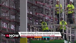 Amazon is showing off its new warehouse in Livonia
