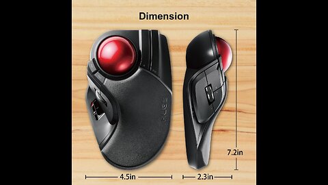 Trackball Mouse, 2.4GHz Wireless, Finger Control