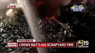Fire ignites at Phoenix scrap yard