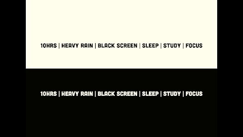 10hrs | Heavy Rain | Black Screen | Sleep | Study | Focus