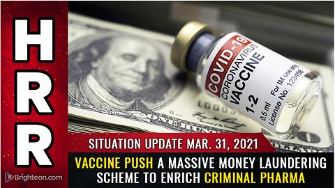 Vaccine push a massive money laundering scheme to enrich criminal PHARMA