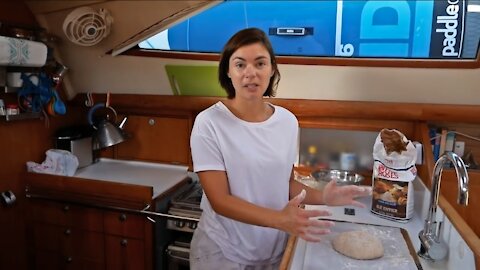 How To Make the EASIEST Overnight No Knead Bread (ON A BOAT!)