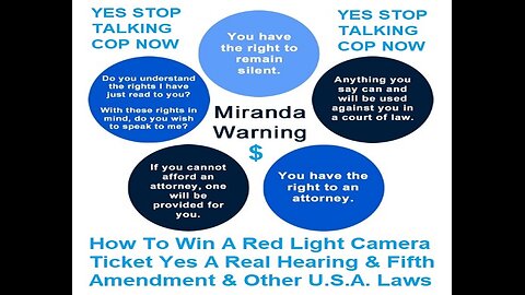 How To Win A Red Light Camera Ticket Real Hearing & Fifth Amendment Other Laws